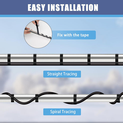 12FT Pipe Heating Cable,Heat Tape for Water Pipe Freeze Protection,120V Pipe Snow Heating De-Icing Cable for Home Supply Pipes...