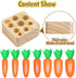 Wooden Toys for 1 2 3 Year Old Baby Boys and Girls, Montessori Toy Carrot Harvest Game Shape & Sorting Matching Puzzle, Educational Developmental ...