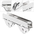 Angoily 10PCS Showcase Window Roller, Mini Sliding Door Rollers Replacement Sliding Door Wheels, 7.0mm Stainless Steel Sliding Cabinet Door Hardwa...