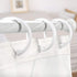 Qulable Shower Curtain Rings-12 Pack- Plastic Shower Curtain Hooks O-Shaped Rings Hook Glide Easily on Bathroom Shower Rod(White)...