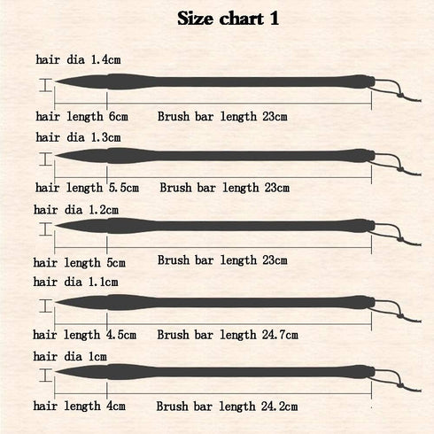 Chinese Brush Calligraphy Brush Japanese Brush Writing Painting Sumi Brushes Large Chinese Calligraphy Brush Set 10pcs...
