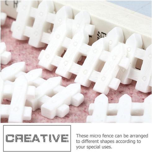 BESPORTBLE 10 Pcs Miniature Garden Fence Mini Picket Ornament Fence for Dollhouse Garden Plant Pot Decorations DIY Project (White)...