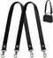 PH PandaHall 2pcs 22 Inch Black Leather Replacement Handles, 20mm Wide Purses Straps Handbags Shoulder Bag Strap with Antique Bronze Swivel Lobste...