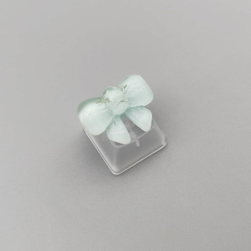 Personalized Cute Bowknot Transparent Keycap Handmade OEM Profile Keycap Base DIY Custom ESC Backlit Keycap for Mechanical Keyboard MX Switch (Blu...