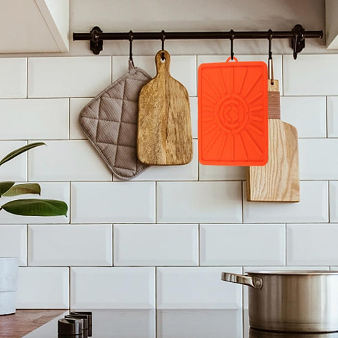 Silicone Side Shelf Mat, Griddle Spatula Mat,Grill Mat, Heat Resistant Mat, Silicone BBQ Tool Mat Grill Utensil Holder Serving Spoon Drip Pad for ...