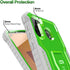 FITO Samsung Galaxy A21 Case, Dual Layer Shockproof Heavy Duty Case with Screen Protector for Samsung A21 Phone, Built-in Kickstand (Green)...