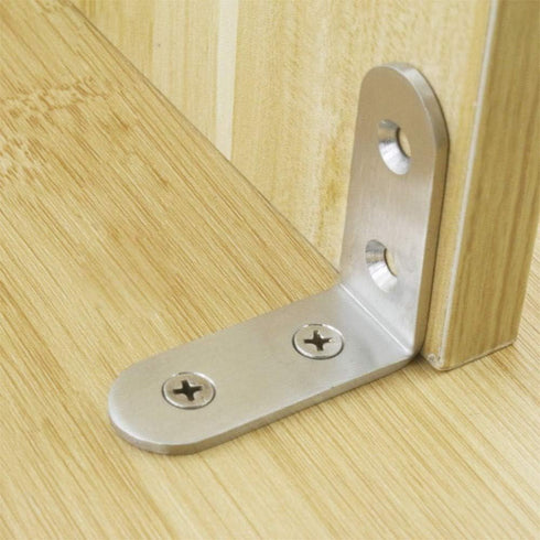 Onwon Corner Brace 40 x 40mm, 16 Pieces Angle Beacket, Stainless Steel Brace Corner, L Shaped Corner, Fastener Joints Fastener Beacket with 64 Pie...
