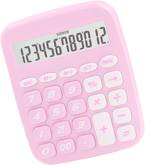 Desktop Calculator Big Buttons, 12 Digit Extra Large LCD Display, Battery Powered Office Calculators, Electronic Accounting Calculator for Busines...