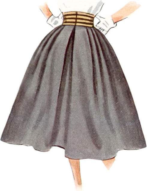 Simplicity Easy to Make Vintage 1950's Misses' Full Skirt and Fitted Jacket Sewing Pattern Packet, Design Code S9882, Sizes 6-8-10-12-14...