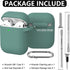 Airpods Case Cover 2&1 with Cleaner Kit,Soft Silicone Protective Cover for Apple AirPods 2nd/1st Generation Charging Case with Keychain,Shockproof...