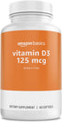 Amazon Basics Vitamin D3 125 mcg, 60 Softgels (1 per serving), Gluten Free...