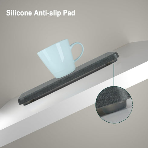 4-Set Water Absorbent Diatomite Earth Drying Mats - 2 Large & 2 Small Trays with Anti-Slip Pad, Sandpaper. Ideal for Kitchen Counter, Under Plants...
