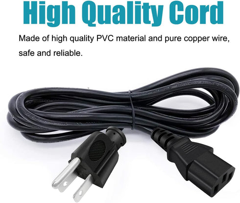 Power Cord Replacement for Brother MFC MFC-7420 MFC 8480DN 9840CDW 9440CN MFC-7360N MFC-7860DW MFC-8710DW MFC-9970CDW MFC-j895dw Printer 8ft 3 Pro...