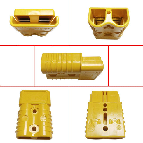 175 Amp Connecteur 600 V Plug Battery Connector 175A Battery Power Connector (Yellow, 1/0AWG)...