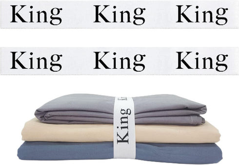 2 Pieces Bed Sheet Organizer Bands, Closet Organization Sheet Straps, Linen Labels Bedding Bands, Elastic Bed Sheet Storage Sheet Keepers (King)...