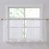 Warm Home Designs Pair of 30 x 36 Short White Kitchen Curtains with Thread. Use Our Boho Cafe Curtain Tiers as RV Window or Basement Curtains or B...