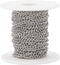 Pandahall 32.8 Feet/10M 304 Stainless Steel Curb Chains with Spool Stainless Steel Color Plated 4x3x1.2mm Soldered Handcraft Chain for Bracelet Ne...