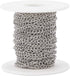 Pandahall 32.8 Feet/10M 304 Stainless Steel Curb Chains with Spool Stainless Steel Color Plated 4x3x1.2mm Soldered Handcraft Chain for Bracelet Ne...