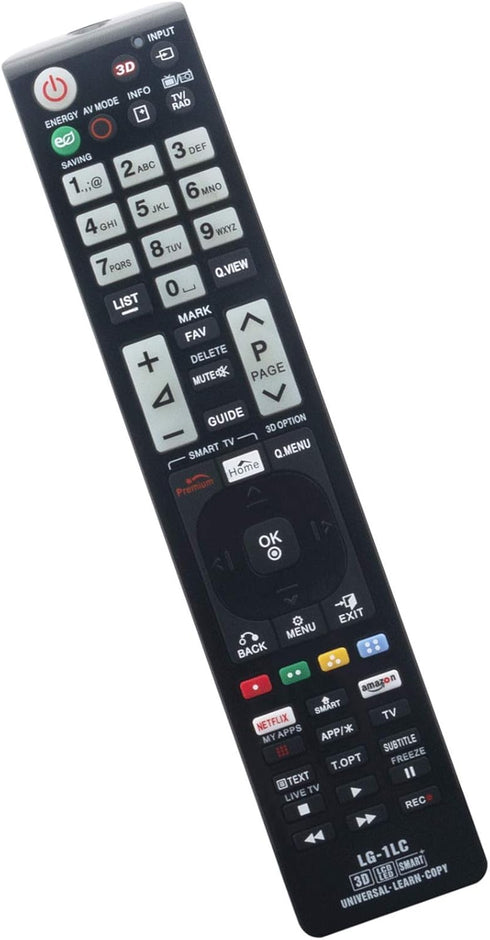 New LG-1LC Universal Replace Remote Control fit for LG TV Remote fit for All LG LCD LED 3D HDTV Smart TVs 50LB6100-UG 32LJ550B-UA 32LJ550M-UB 43LJ...