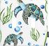 Sea Turtle Toggle Light Switch Cover Plate Underwater Ocean Turtle Green Seaweed Blue Water Bubbles Nautical Coastal 2-Gang Wall Plate for Home La...
