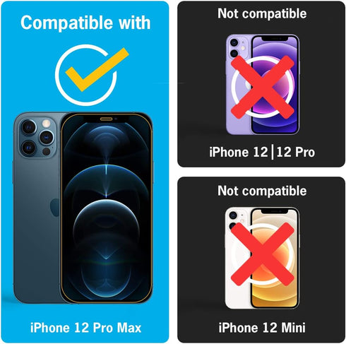 Simple Snap Tempered Glass Screen Protector Compatible with iPhone 12 Pro Max — Invisible Premium Protection that is Fingerprint Free, Bubble Free...