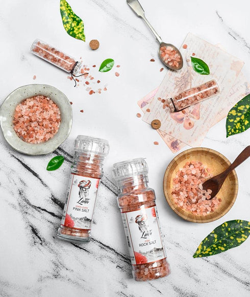 LUNN Pink Rock Salt | 4.24 Oz (120 Gm) | With Glass Grinder....
