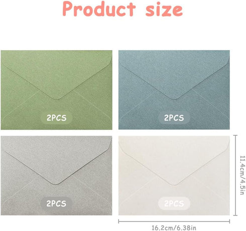 8 Pcs Mini Colorful Envelopes Small Paper Envelopes Tiny Envelopes for Gift Card, Business Card...