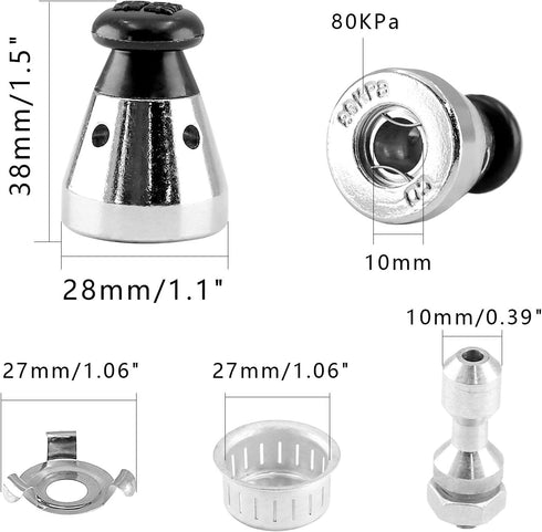 2PCS Universal Pressure Cooker Relief Jigger Valve with Exhaust Rod, Safe and Anti-blocking, Regulator Weight Pressure Control 80KPA...