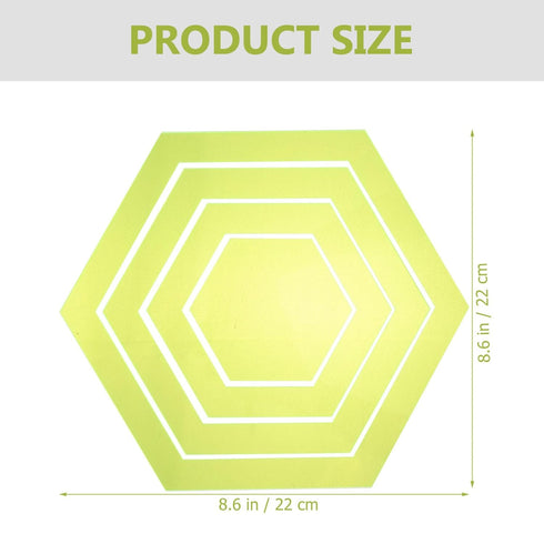 Tools Hexagon Ruler Sewing Patchwork Template 4Pcs Plastic Transparent Handmade Drawing Tools for DIY Crafting Quilting Art Supplies Tool...