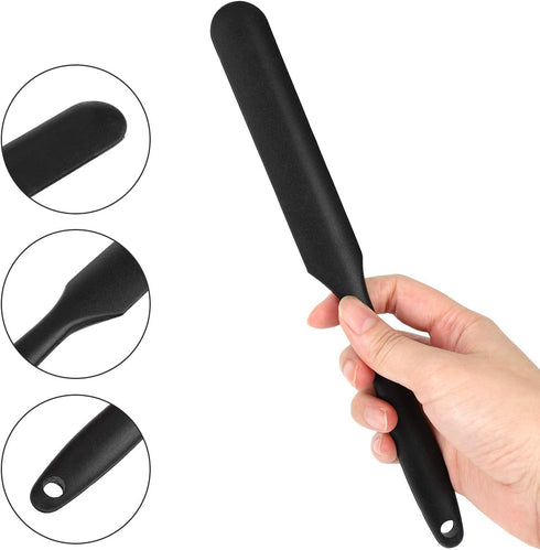 Gartful Black Silicone Stir Sticks Kit for Epoxy, 1pcs Silicone Spatula for Resin, 2pcs Large Silicone Stir Sticks, 4pcs Small Silicone Sticks, DI...