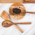Thick Handle Wooden Spoon Utensils, Set of 3, Wooden Corner Spoons for Cooking, Acacia Wood Slotted Spoons Kitchen ScraperSpatula Safe for Nonstic...