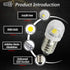 Ruiandsion 4pcs E10 LED Bulb 3V 0.6W 5050 1SMD White 6000K LED Replacement Bulb Upgrade for lamps Flashlights Torch Light,Negative Earth...