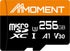 MMOMENT 256GB Micro SDXC Card, A1, UHS-I, U3, Class 10 Compatible, Read Speed Up to 95 MB/s, Write Speed Up to 70 MB/s, SD Adapter Included...