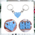 Heart Keychain Set, 2pcs Matching Heart Keychain Couple Keychains Small Heart Decorations for Party, Valentines Gift for Girlfriend Boyfriend (Lig...