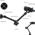 Truck Phone Stand 10" Length Arm for 3.5~7.5" iPhone/HTC/LG/Nexus/Huawei/Smartphones,Fit for Truck/Car/Vehicles/Boat,Multi-Angle Adjustable Alumin...