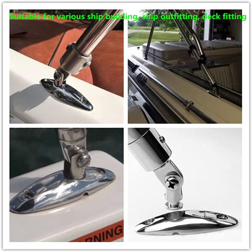 Boat Bimini Top Swivel Hinge,316 Stainless Steel Deck Side Mount Quick Release Hinge,Marine Hardware Accessories,Include Screws, pack of 2...