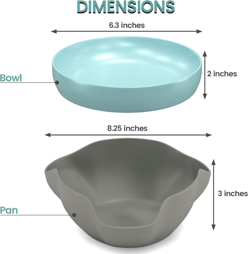 Pistachio Bowl By Elevated Essentials - Double Dish Serving Bowl with Shell Storage - Perfect for Fruit, Nuts, Candy & Snacks...