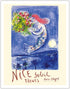 Nice France - Sun and Flowers (Soleil Fleurs) - Vintage Travel Poster by Marc Chagall c.1962 - Fine Art Matte Paper Print (Unframed) 11x14in...