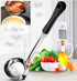Advanced Stainless Steel Soup ladle, Long Plastic Handle Soup Residue Separator, Kitchen Colander Filtering Grease Large Spoon...