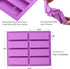 2 Pcs Large Rectangle Silicone Mold, Cereal Bar Molds, 8 Cavities Energy Bar Maker Baking Pan for Muffin Brownie Cornbread Cheesecake Pudding Cake...
