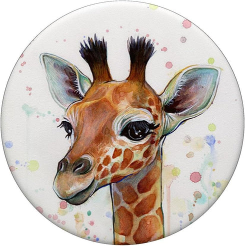 Watercolor Colorful Giraffe Pop Mount Socket Phone PopSockets PopGrip: Swappable Grip for Phones & Tablets PopSockets Adhesive PopGrip...