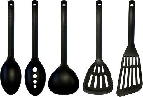 Fox Run Nylon Utensil Set, Ladle, Slotted Spoon, Spoon, Turner, and Spatula...