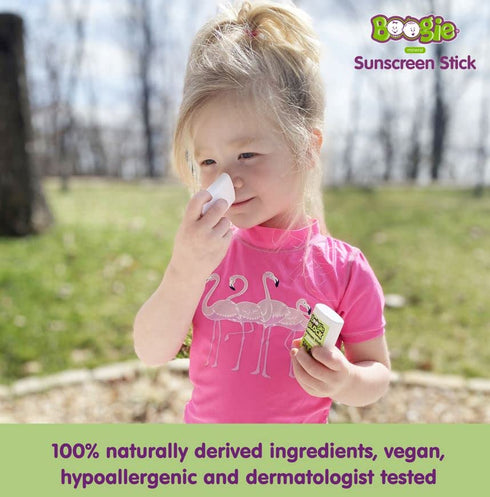 Baby Sunscreen Stick by Boogie Block, Mineral Sunscreen SPF 50, FSA/HSA Eligible, Travel Size Sunblock for Kids, Zinc Oxide, Water Resistant, Vega...