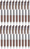 Zebra Sarasa Clip 0.7 Retractable Gel Ink Pen, Rubber Grip, 0.7mm, Brown Ink, Value Set of 20...