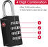 ZHEGE Luggage Lock 4 Pack, 1 Cable, TSA Approved Cable Lock for Backpack, Suitcase, School Gym Locker (Black, 4Pack)...