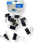 Alvin 20107 Small 3/4" Binder Clips (Pack of 12), Tempered Spring Steel Material for Durability, with Sturdy Wire Handles, Foldable Handles for Ha...