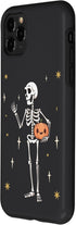 iPhone 11 Pro Max Funny Halloween Skeleton Holding Jack-O-Lantern Pumpkin Case...