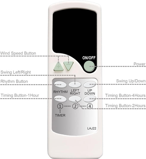 Replacement Remote Control for Woozoo OHYAMA Globe 5-Speed Oscillating Fan PCF-SC15T SC15T SC12 PCF-SC12...