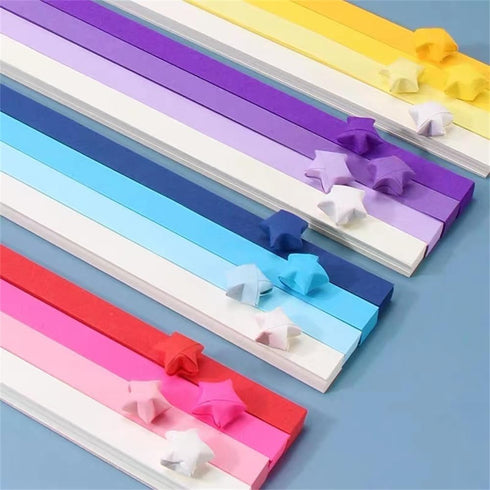 540 Sheets Origami Paper Stars DIY Hand Crafts Origami Lucky Star Paper Folding Origami Star Paper Strips for Paper Arts Crafts,Christmas (H)...