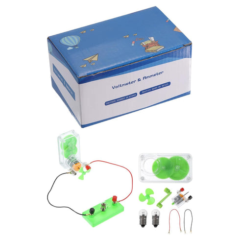 PATIKIL DIY Generator Motors Set, 2 Set Mini Hand Generator Motor Assemble Kit with Bulb Holder Box Hand Cranked Power Generator Science for LED L...